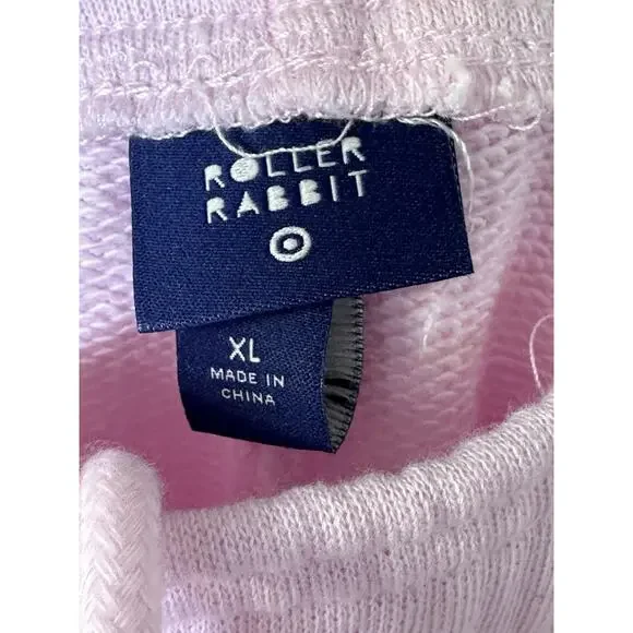 Roller Rabbit x Target Jogger Sweatpants Soft Pink XL New 100% Cotton - Picture 7 of 9